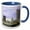 Blue/White, variant on 3drose, Downtown Fort Wayne in Canvas, 11oz Mug