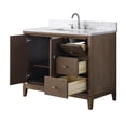 thumbnail image 4 of Vanity Art 42" Bathroom Vanity with Sink and Engineered Marble Top, Freestanding Storage Cabinet with 2 Drawers, 1 Shelf and Flip Down Tray, 4 of 9