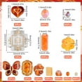 thumbnail image 2 of 1set Acrylic Beads set Orange 4.3~18x7.6~21x4.7~8.5mm Hole: 1.6~2mm, 2 of 5