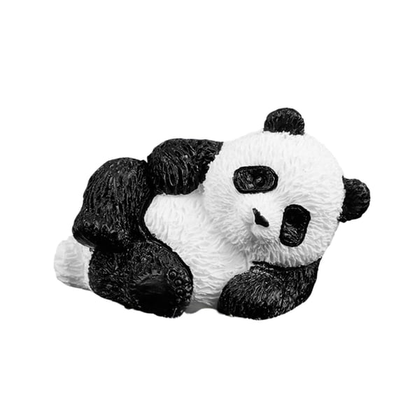 Mini Panda Figurine,Cute Resin Panda Fairy Garden Accessories,Miniature Animals Statues Handmade Figurines for DIY Craft,Car Interior Decor Accessories,Bonsai Decor,Aquarium,Hydroponic Decoration