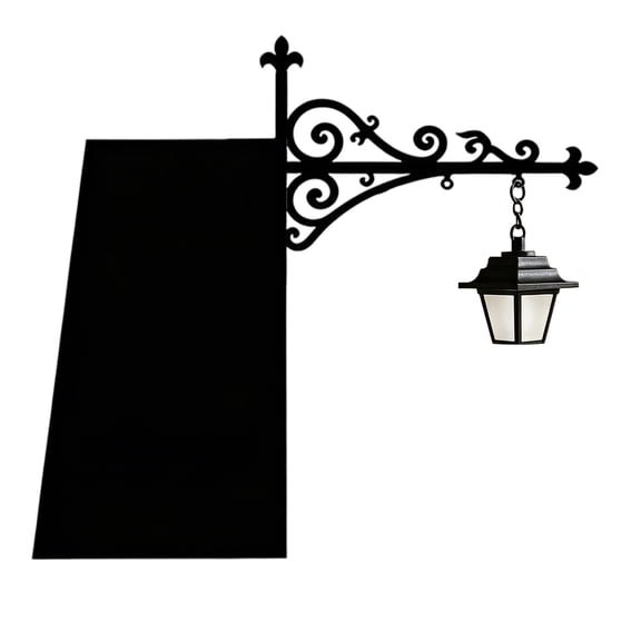 Retro Street Lamp Style Bookshelf Ambient Light, Decorative Hanging Lantern Shelf Lamp, Battery Operated No Drilling Decor for Fireplace Mantel Entryway Home Office
