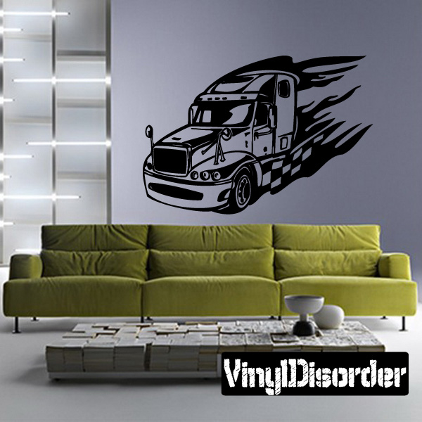Semi Truck Wall Decal Vinyl Decal Car Decal DC 105 36 Inches