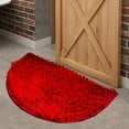 thumbnail image 6 of Mecorevxz Semi-circular Floor Mats,Entrance Entrance Bedroom Kitchen Living Room Carpet Bathroom Entrance Absorbent Non-slip Mat Floor Mat, Super Absorbent,Courtyard Swimming(Red), 6 of 7