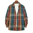 thumbnail image 2 of DDAPJ pyju Long Sleeve Flannel Shirt for Men Clearance Sales,Casual Button Down Checked Shirts Fall Winter Lightweight Plaid Shirt Jackets, 2 of 8