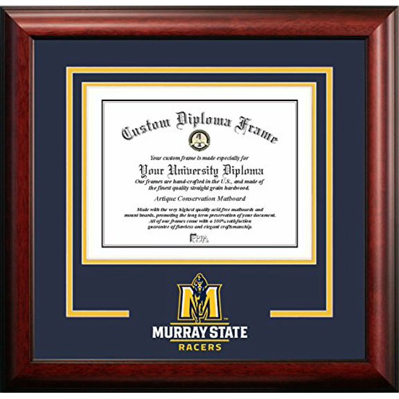 Campus Images NCAA Murray St. Racers Spirit Diploma Frame 11 x 14 Inches Mahogany