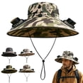thumbnail image 2 of Outdoor Wide Brim Sun Hat with 2 Solar Fan Sun Bucket Hat for Men Women UPF 50+ Bucket Fishing & Beach Hat with Fan Built in, 2 of 6