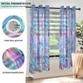 thumbnail image 5 of Iridescent Liquid Marble Sheer Curtains Grommet Drapes Light Filtering for Bedroom Living Room 2 Panels 52" x 63", 5 of 7