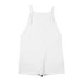 thumbnail image 6 of Onesies Solid Colored Short Overalls Fashion Summer Jumpsuit Loose Casual Baby Rompers White 2 Years-3 Years, 6 of 7