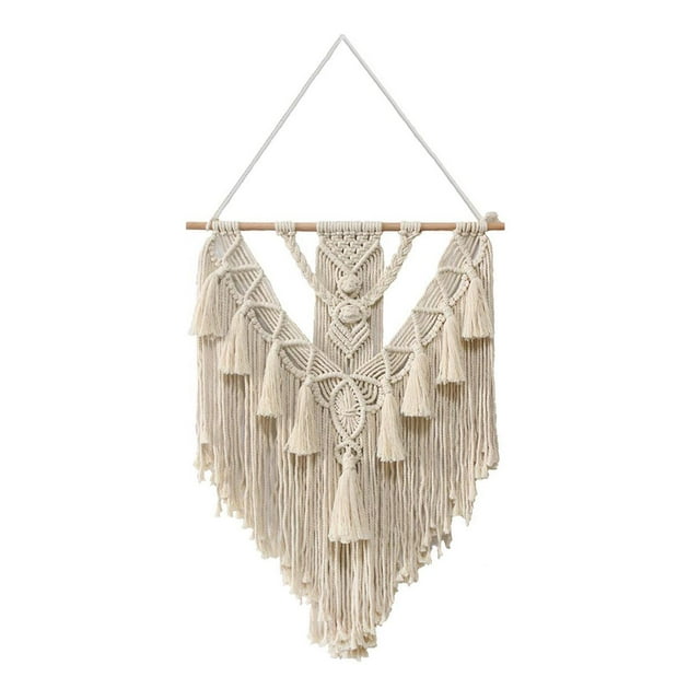 Macrame Tejido Cortina Colgante de Pared-tapiz Bohemio-cortina de Macramé Bohemia para