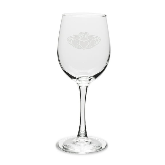 Claddagh Ring Logo 12 oz Classic White Wine Glass