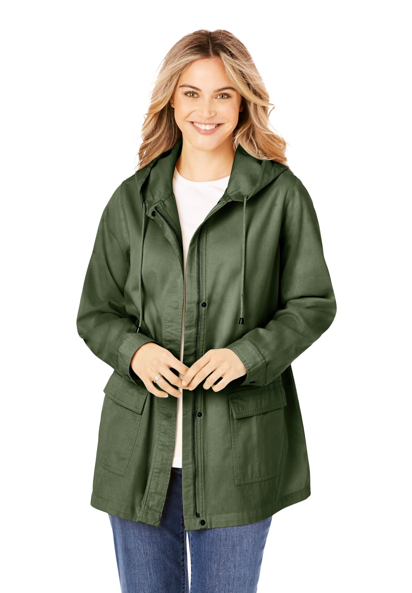 Woman Within Woman Within Plus Size Lightweight Hooded Jacket