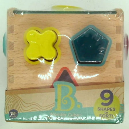 B. toys Wooden Shape Sorter - Wonder Cube