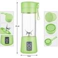 thumbnail image 4 of Personal Blender, Portable Juicer Electric Fruit Blender, Mini Blender Smoothie Maker Mixer, Usb Juice Blender, Rechargeable, 6 Blades In 3d For Excellent Blending, 380 Ml Green, 4 of 6