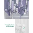 thumbnail image 3 of Purple Gray Tie Up Curtains for Windows 45 Inch Length Balloon Curtains Kitchen Adjustable Balloon Window Shade Vintage Farmhouse Ombre Wooden Grain Tie Up Valance Bathroom Curtain Window 52"x45", 3 of 6