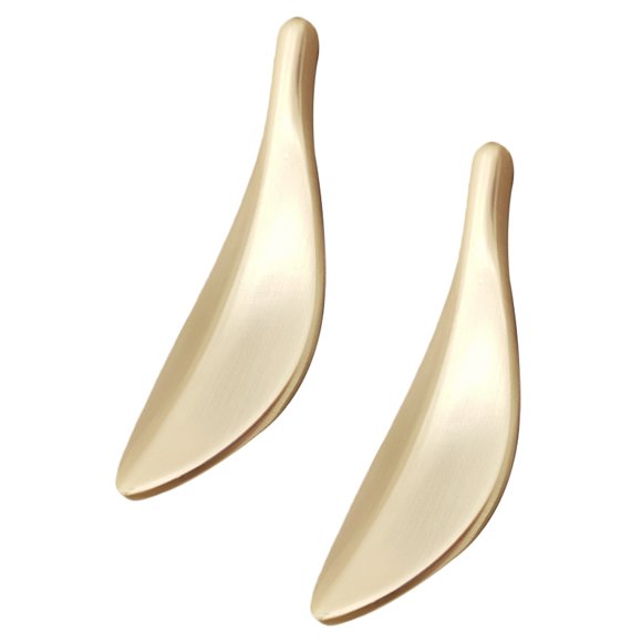 WHAMVOX 2Pcs Chic Golden Leaf Door Handle Zinc Alloy Drawer Pull Knobs for Home Furniture