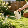 thumbnail image 2 of ZhangC Gallon Plant Watering Can, 9.3 Inch Long Spout Watering Pot with Removable Nozzle, Lightweight Plastic Flower Waterer for Indoor Houseplants, Office and Garden, Beige, 2 of 6