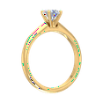thumbnail image 2 of 1/2 Carat Prong Set Solitaire Diamond Engagement Ring Band in 14K Yellow Gold - IGI Certified (Ring Size 8.25), 2 of 7