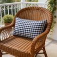 thumbnail image 4 of LEHOZIHEQ Plaid Pillows Case, Blue Plaid Decorative, 11.8×19.7 Inch Farmhouse Gingham Square Cushion Case, for Indoor Couch Bed or Outdoor Porch Patio, 4 of 6