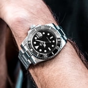 ADDIESDIVE Watches for Men Dive 200m Waterproof Mens Analog Quartz Watch BGW9 Luminous, Date Magnifier, Stainless Steel Bracelet