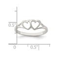 thumbnail image 2 of 925 Sterling Silver Solid Polished Love Heart Ring Size 7 2mm Wide Statement Ring for Women, 2 of 2