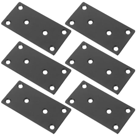 OFFIGAM 6 Sets Straight Flat Metal Brackets for Wood Support, Heavy Duty Secure Corner Braces and Reinforcement
