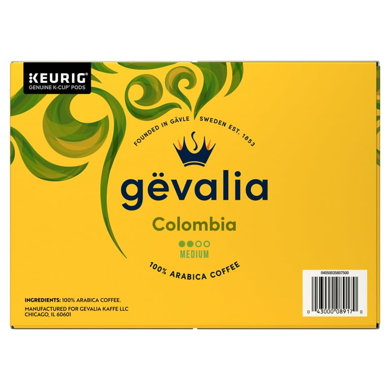 Gevalia Colombian K-Cup Coffee Pods, Keurig Compatible, 84 ct Box