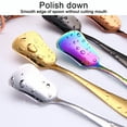 thumbnail image 7 of AYYUFE 10Pcs Stainless Steel Spoon Gourd Shape Long Handle Colorful Dessert Cake Soup Salad Coffee Ice Cream Scoop Kitchen Utensil Cutlery Flatware Silver, 7 of 7