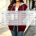 thumbnail image 3 of Nugftut Hoodies for Women Plus Size Color Block Raglan Sleeve Pockets Zip Hooded Sweatshirts, 3 of 7