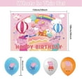 thumbnail image 3 of 32 PCS For Peppa Pig Cartoon Theme Party Decorations Set,With 5*3ft Birthday Backdrop Decorations,18 Balloons,13 Cupcake Toppers Balloons,for Boy Girls Party Supplies Set, 3 of 7