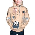 thumbnail image 5 of Kll Unisex Kids Boys Girls Hooded Pocket Pullover Hoodies-Cute Ink Drawn Elephants, 5 of 9