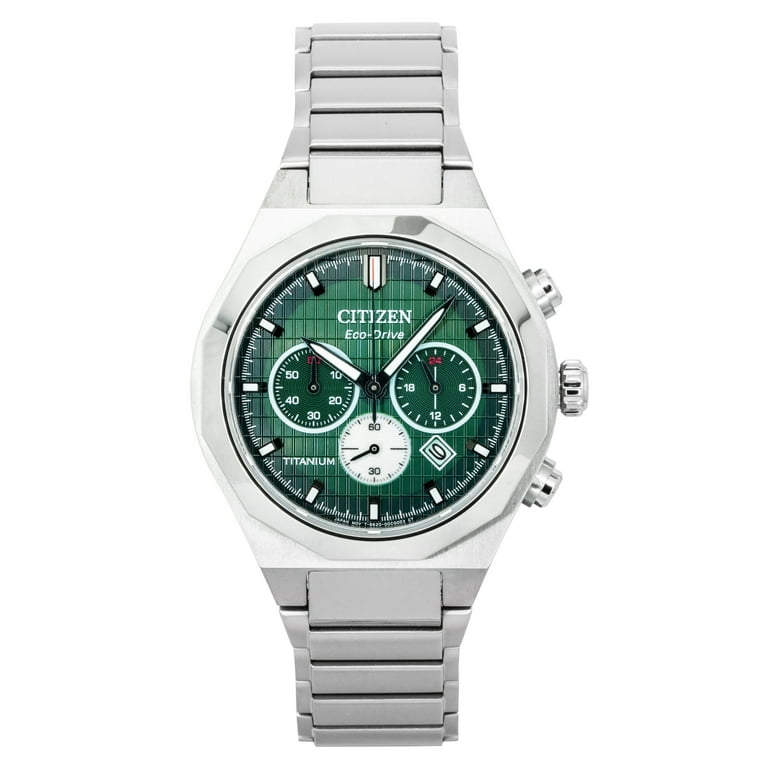 Citizen Zenshin Senkei Chronograph Green Dial Men's Watch CA4691