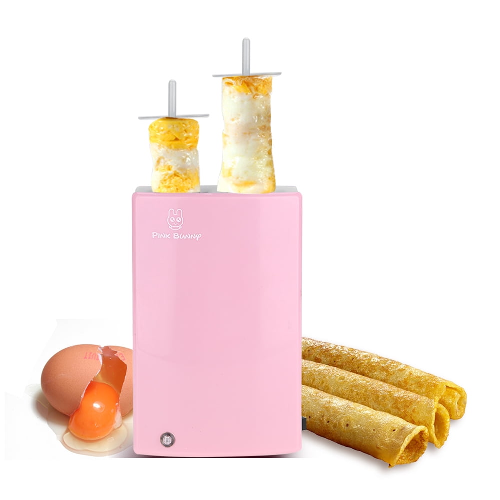 Multi-Functional Dual Roll Maker & Boiler, Perfect for Delicious Eggs, Pink Portable Egg Cooker