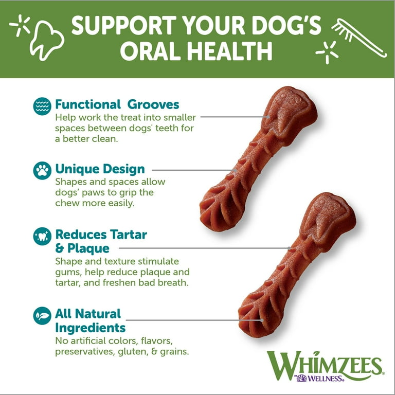 Whimzees Brushzees Dental Treats - Medium