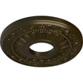 thumbnail image 3 of Ekena Millwork 12 1/8"OD x 3 5/8"ID x 7/8"P Nadia Ceiling Medallion (Fits Canopies up to 4 7/8"), Hand-Painted Green Gold, 3 of 8
