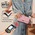 thumbnail image 7 of Montana West Wallets for Women Trifold Large Card Organizer Zipper Coin Purse, Dark Pink, 7 of 7