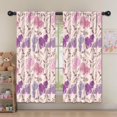 thumbnail image 5 of Blackout Kids Curtains,Pioneer Flower Floral Print Pattern Childrens Insulated Curtains Set Of 2,Bedroom Essentials,Toddler Room Decor 52"x63", 5 of 5