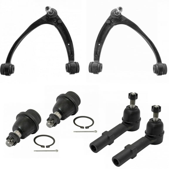 TRQ Front Control Arm Ball Joint Outer Tie Rod End Steering Suspension Kit 6pc PSA59695