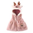 thumbnail image 1 of Gibobby Abrigos de invierno para niños y niñasNiños recién nacidos Bebé Niñas Animados Chaleco Chaqueta Sin Mangas Con Capucha Abrigo Tops Ropa(Rosa, 18-24 Meses), 1 of 3