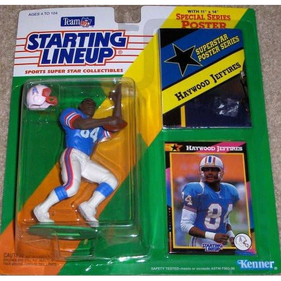 Starting Lineup Sports Super Star Collectible Haywood Jeffires Action Figure with Bonus Poster - 1992...