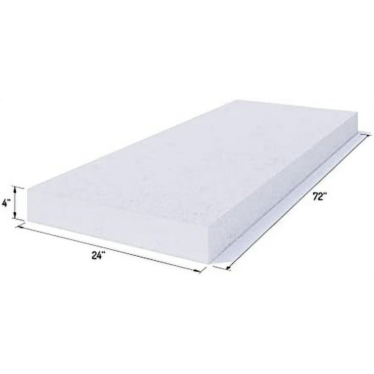 High Density Inch Thick, 24 Inch Wide, 72 Inch Long Upholstery