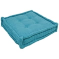 thumbnail image 1 of 20-inch Square Corded Floor Pillow with Button Tufts, 1 of 1