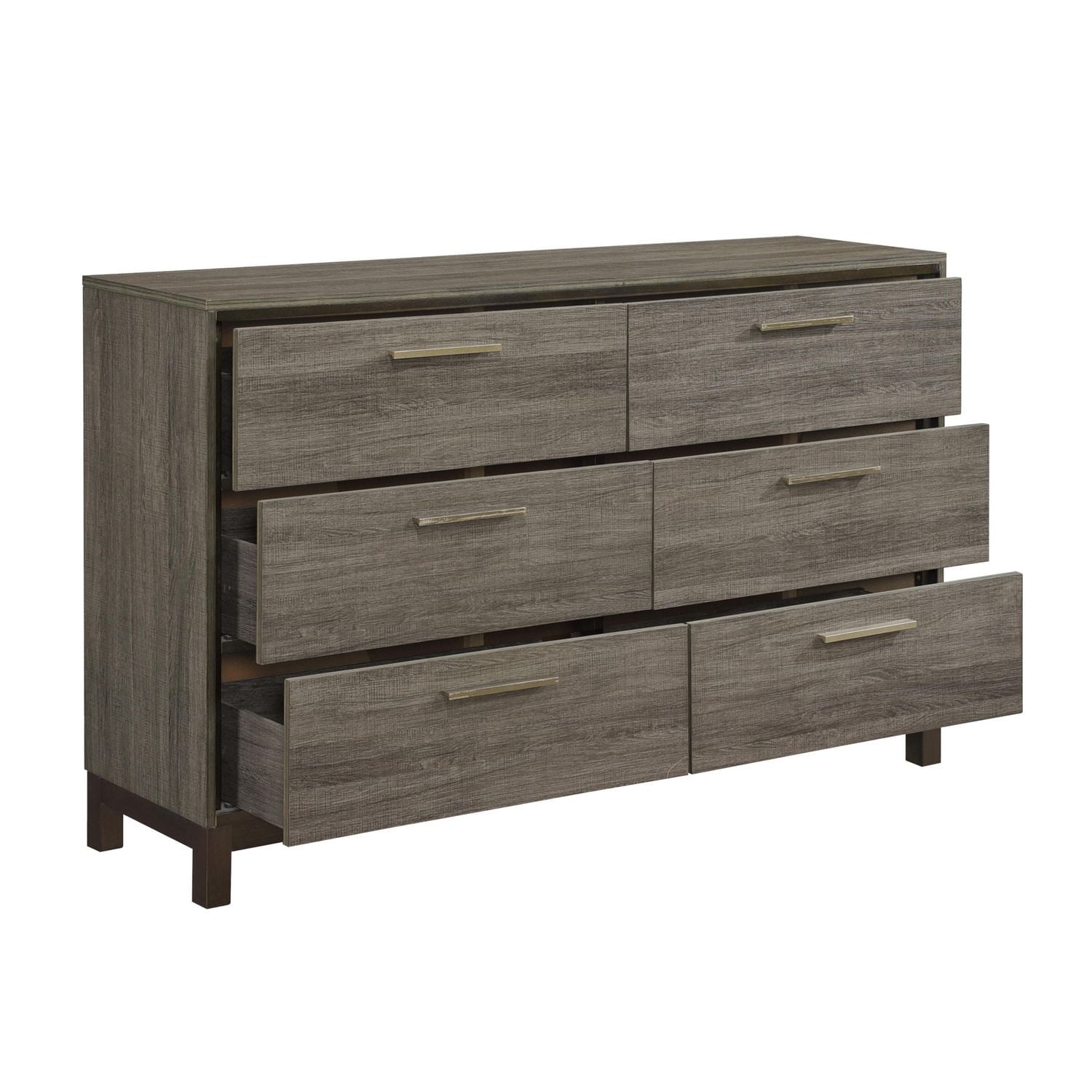 Topline Home Furnishings Grey Wood texture Dresser