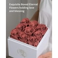 thumbnail image 2 of Preservd Rose in Acrylic Box Eternal Flower That Lasts 4 Years Gifts for Girlfriend Wife Mom Women Valentines Day Anniversary Birthday Mothers Day(Sky Blue), 2 of 5