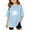Sky Blue, variant on Gaexia Girls Short Sleeve Shirts Floral Print Basic Layering Tee Baggy Cute Shirts for Girls Back To School Hanukkah Casual Summer Tops School Uniform,Sky Blue