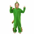 thumbnail image 2 of Cowsor Dinosaur Costume Kids, Girls Boys Animal Onesie Romper, Flannel Dino Jumpsuit One-Piece Halloween Party, 2 of 7