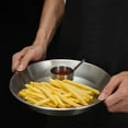 thumbnail image 1 of Stainless Steel Round Pizza Pan | Flat Bottom Cake Pan | 18×18×3cm | Silver Oven Baking Dish | Durable Metal Cooling Tray | Household Large Chicken Bakeware | 1pc, 1 of 6