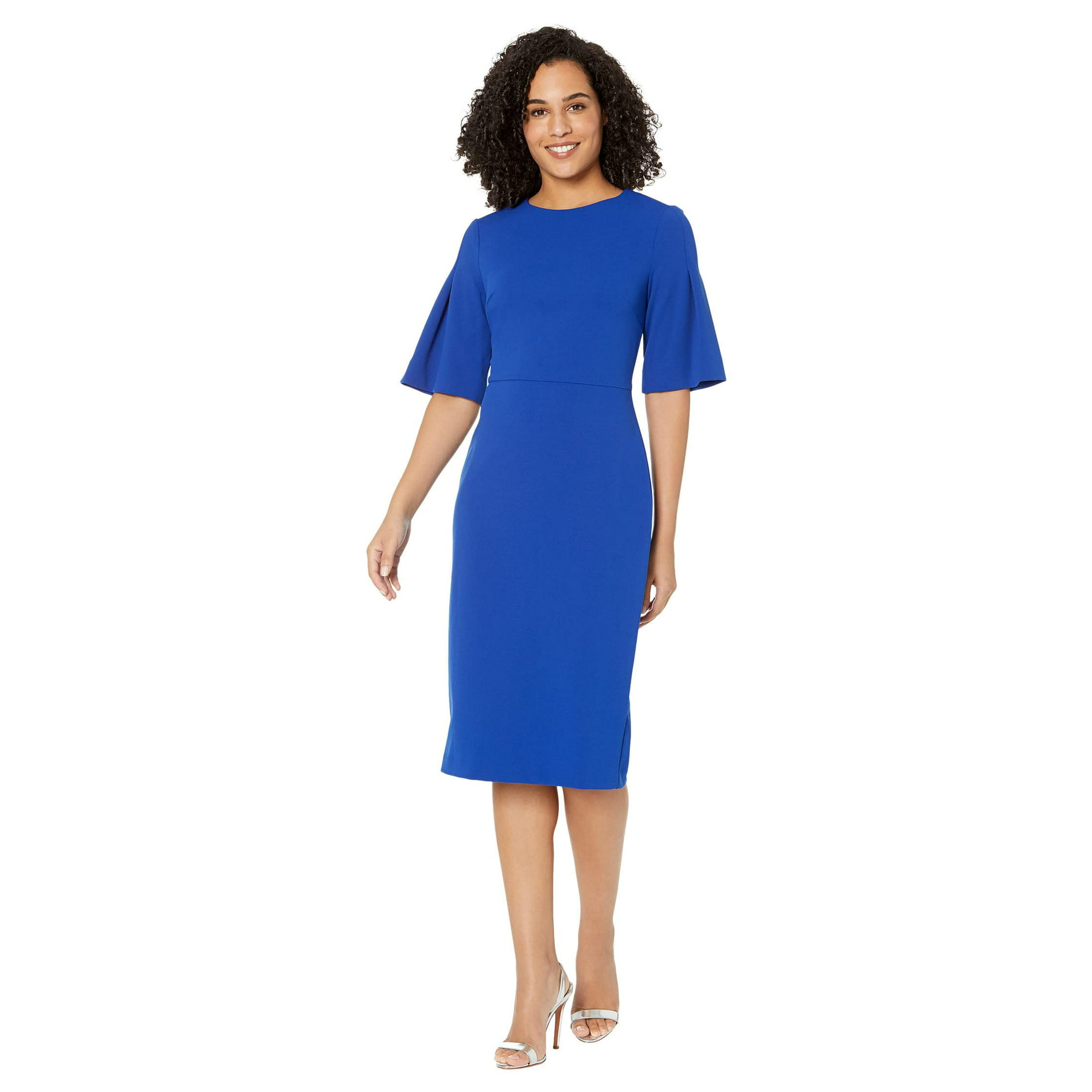 Calvin Klein Flutter Sleeve Sheath Dress Klein Blue 8 | Walmart Canada