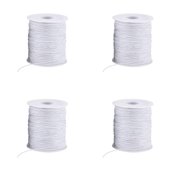 1mm Wide Elastic Band Sewing Thread for Shirring, Stretchy Band Durable & Versatile Elastic String for Clothing Jewelry Making and Bracelet Making 50M Per PCS 1/2/3/4 PCS