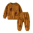 thumbnail image 2 of KYAIGUO Kids Toddler Spring Dinosaurs Sweatshirt Set for Girls Boys Fall Casual Athletic Sweatsuit Outfit 2PCS Baby Long Sleeve Crewneck Loose Tracksuits Outfits for 2-7Y, 2 of 9