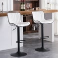 thumbnail image 5 of YOUNIKE Bar Stools 1 PCS White Soft Adjustable Swivel Counter Height Stools, 5 of 7